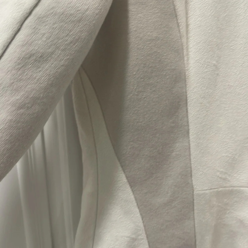 H by Halston Women's Size 2 Beige Cream Tan  Long Sleeve Zip Up lined Blazer - Picture 11 of 15